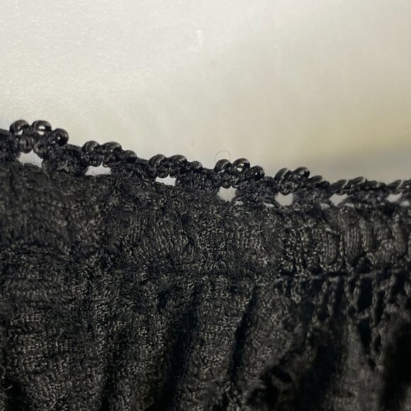 Vintage Y2K Whimsigoth Empire Waist Crochet Lace Top Size L Mid Length Elena - Picture 8 of 13